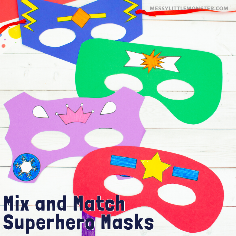 Printable superhero mask templates