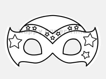 Superhero mask printable paper template