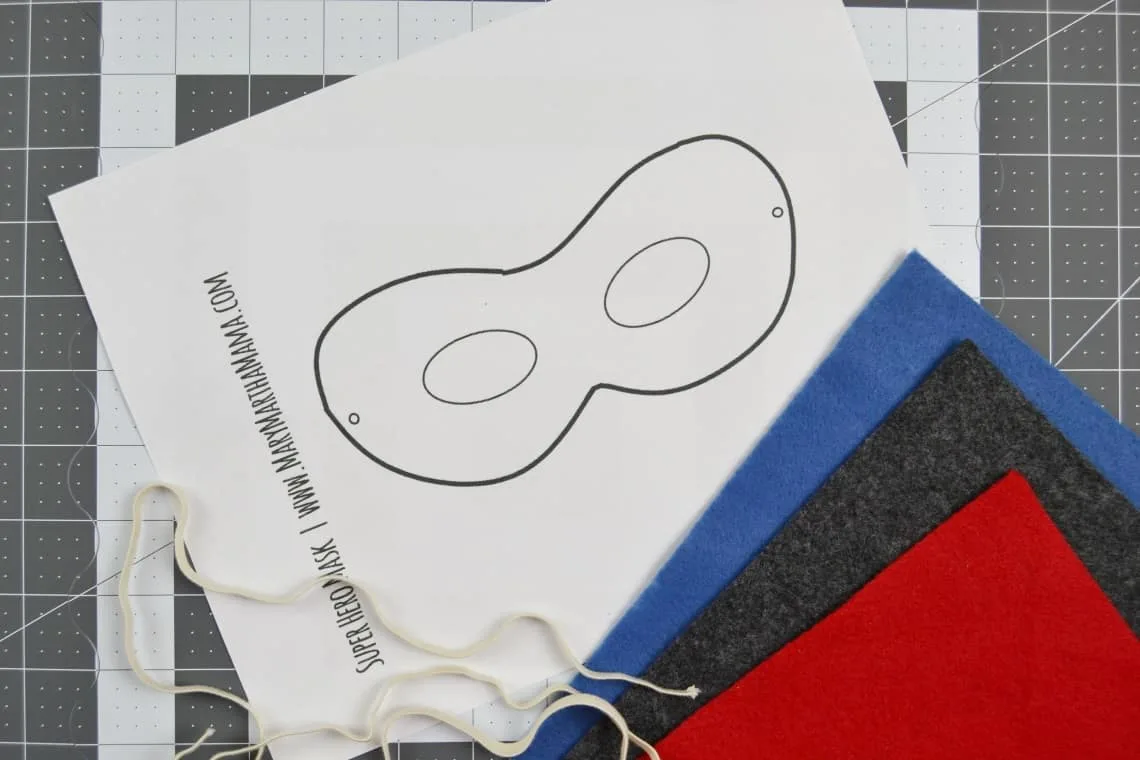 Free super hero mask template and easy tutorial â mary martha mama