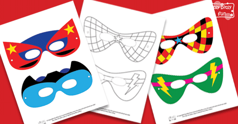 Superhero mask template