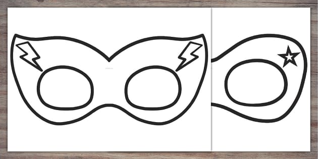 Superhero louring masks party teacher made