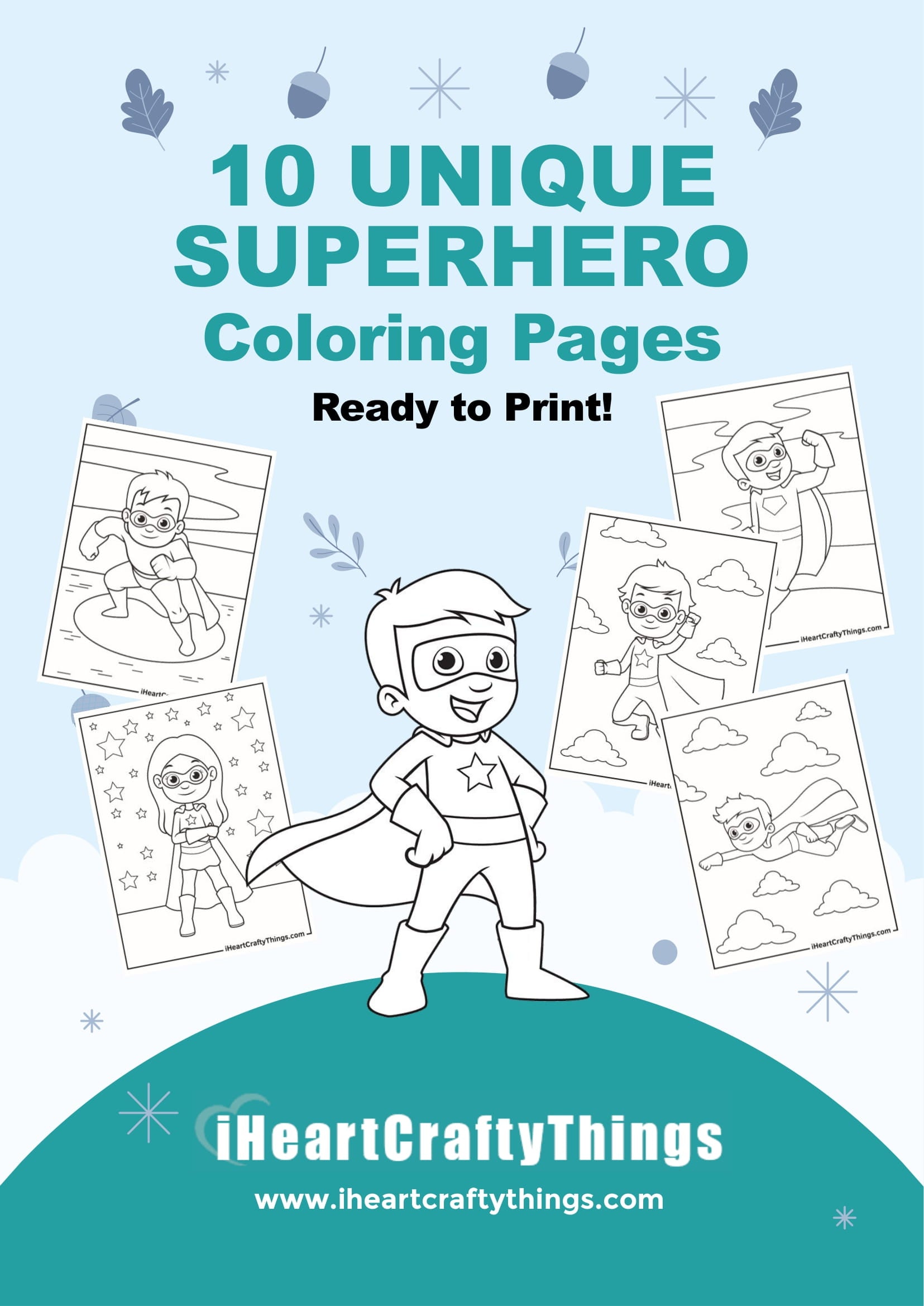 Super hero coloring pages â i heart crafty things