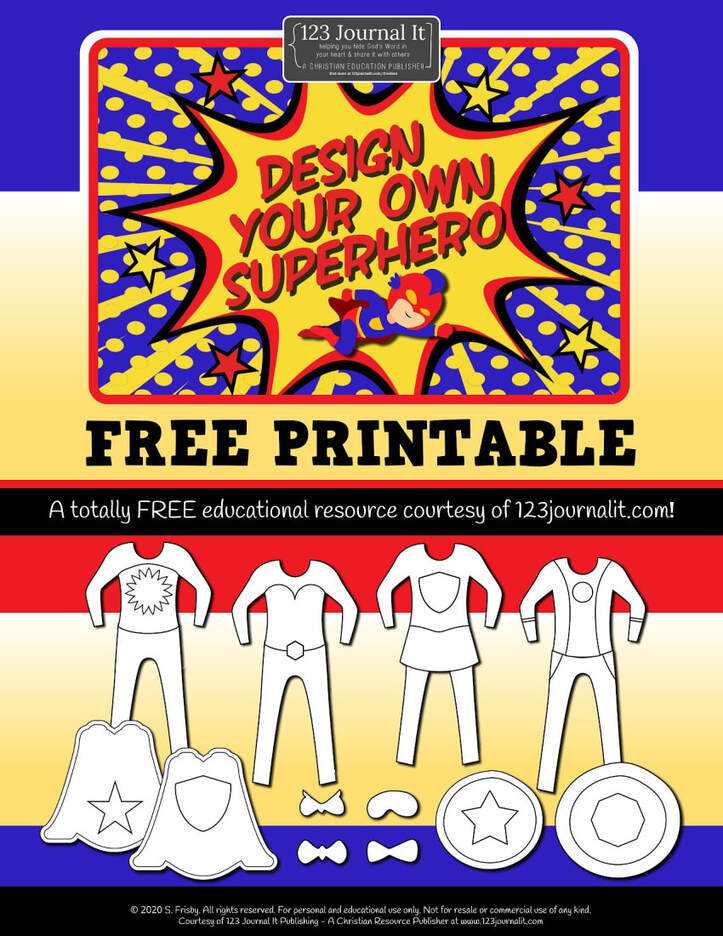 Design your own superhero free printable pdf to download