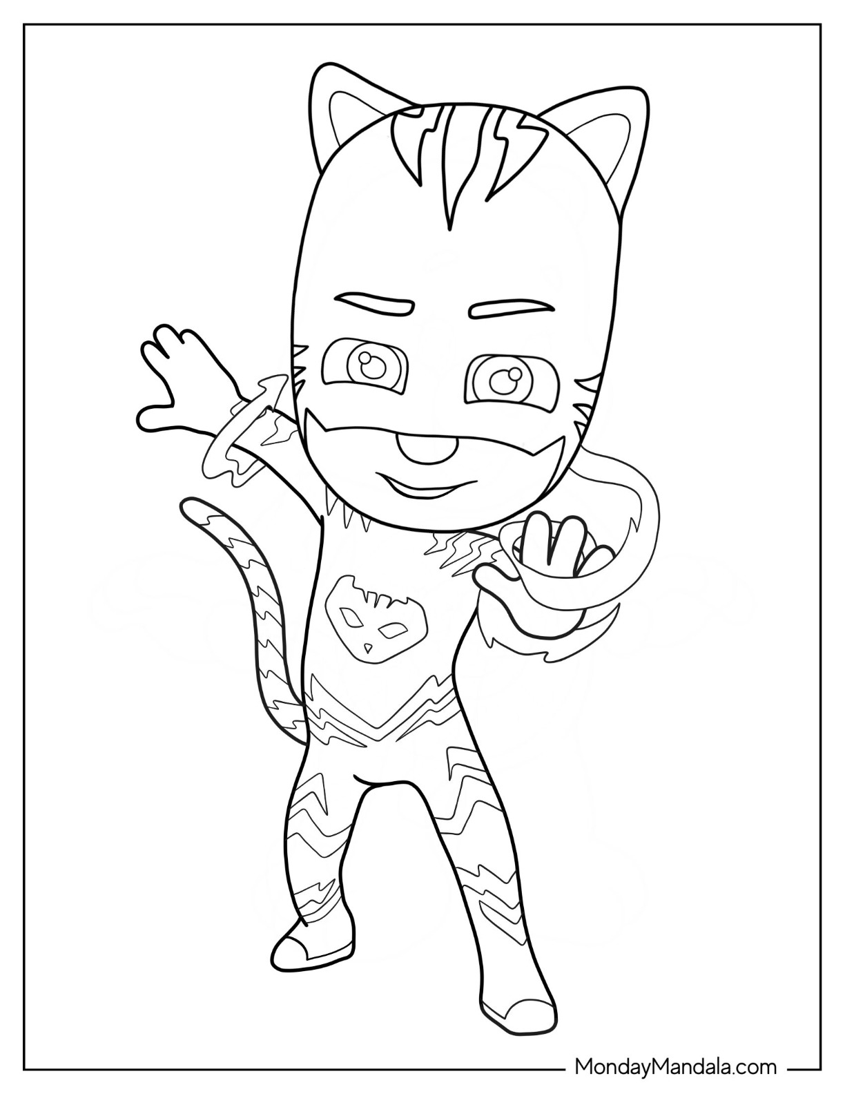 Pj masks coloring pages free pdf printables