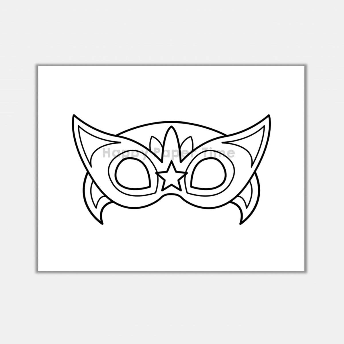 Superhero paper mask printable hero coloring craft activity costume template made by teachers