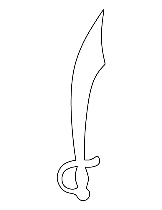 Free printable pirate sword template