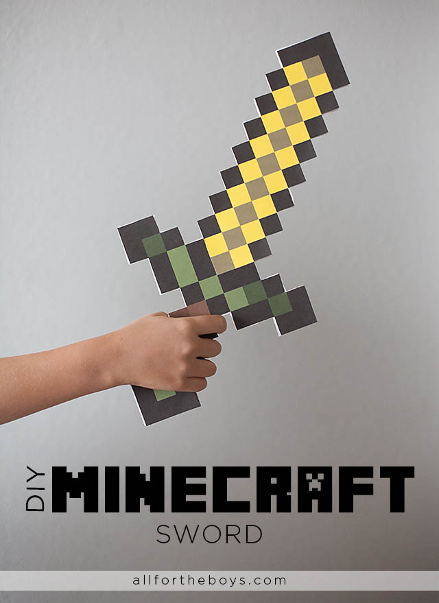 Digital to real life diy minecraft sword â all for the boys