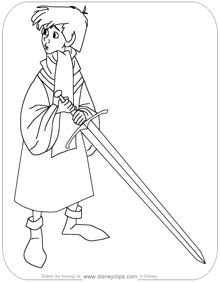 The sword in the stone coloring pages