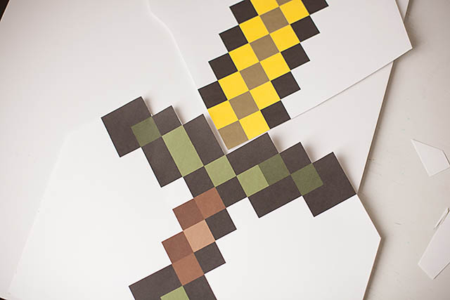 Digital to real life diy minecraft sword â all for the boys