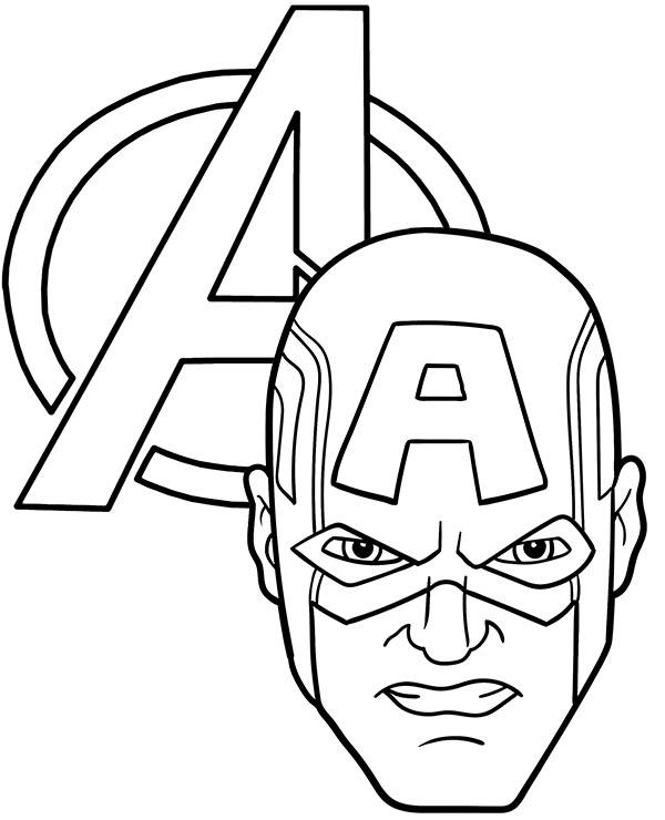 Printable avengers logo coloring page
