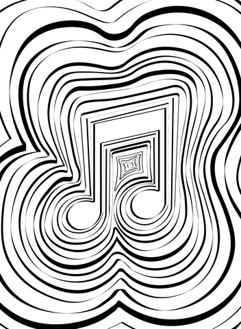 Beamed eighth notes music symbol coloring page free printable coloring pages