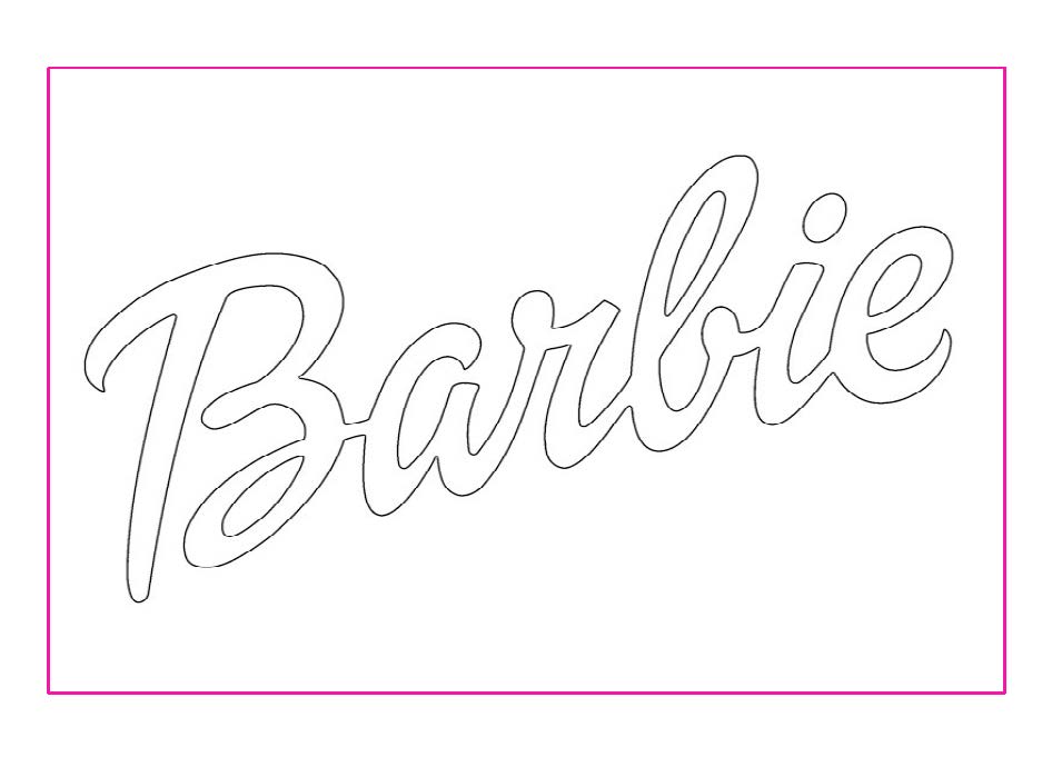 Barbie logo coloring page â free printable coloring page