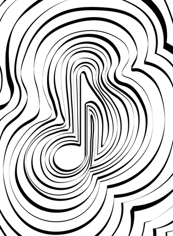 Eighth note music symbol coloring page free printable coloring pages