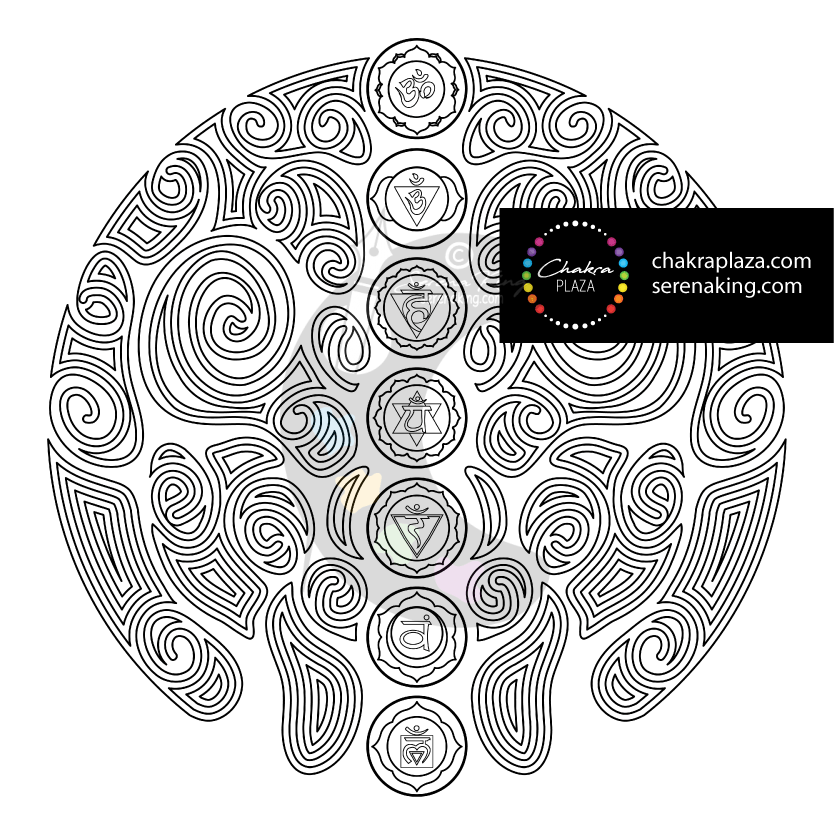 Chakra symbol tree coloring page â cp â serena king