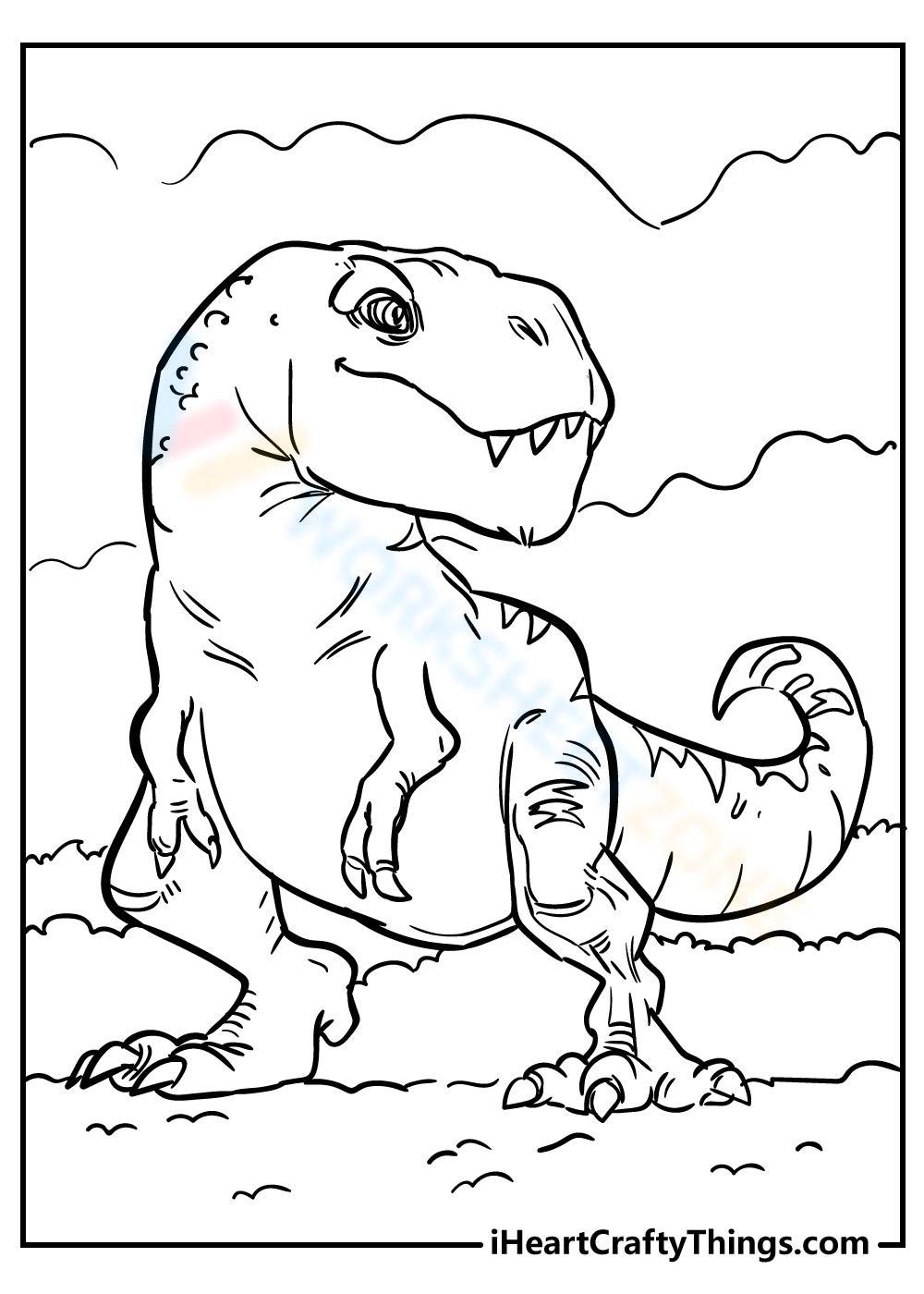 Calm looking t rex worksheet