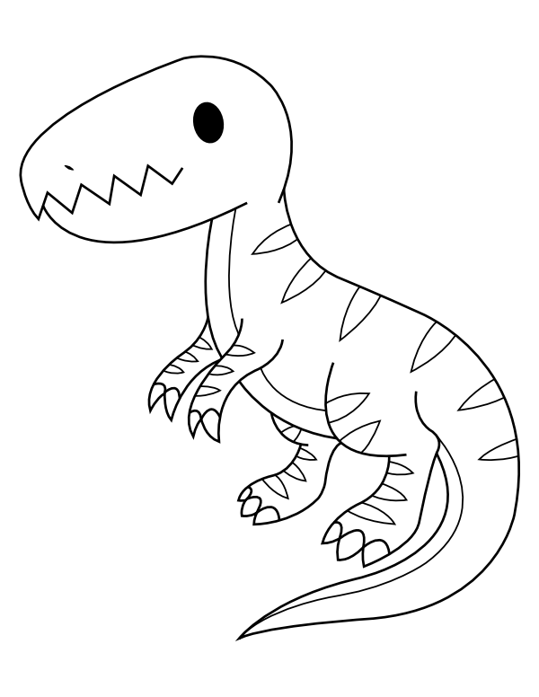 Printable baby tyrannosaurus rex coloring page