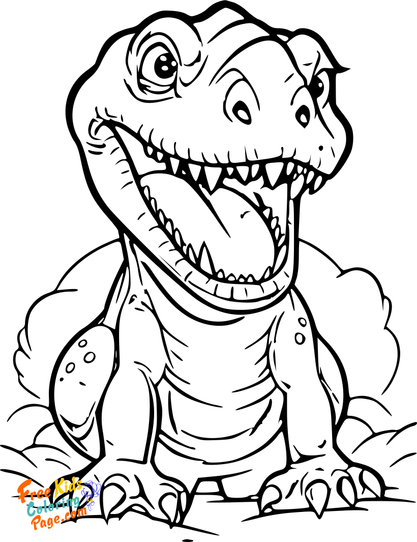 T rex coloring page jurassic world to print rcoloringpages