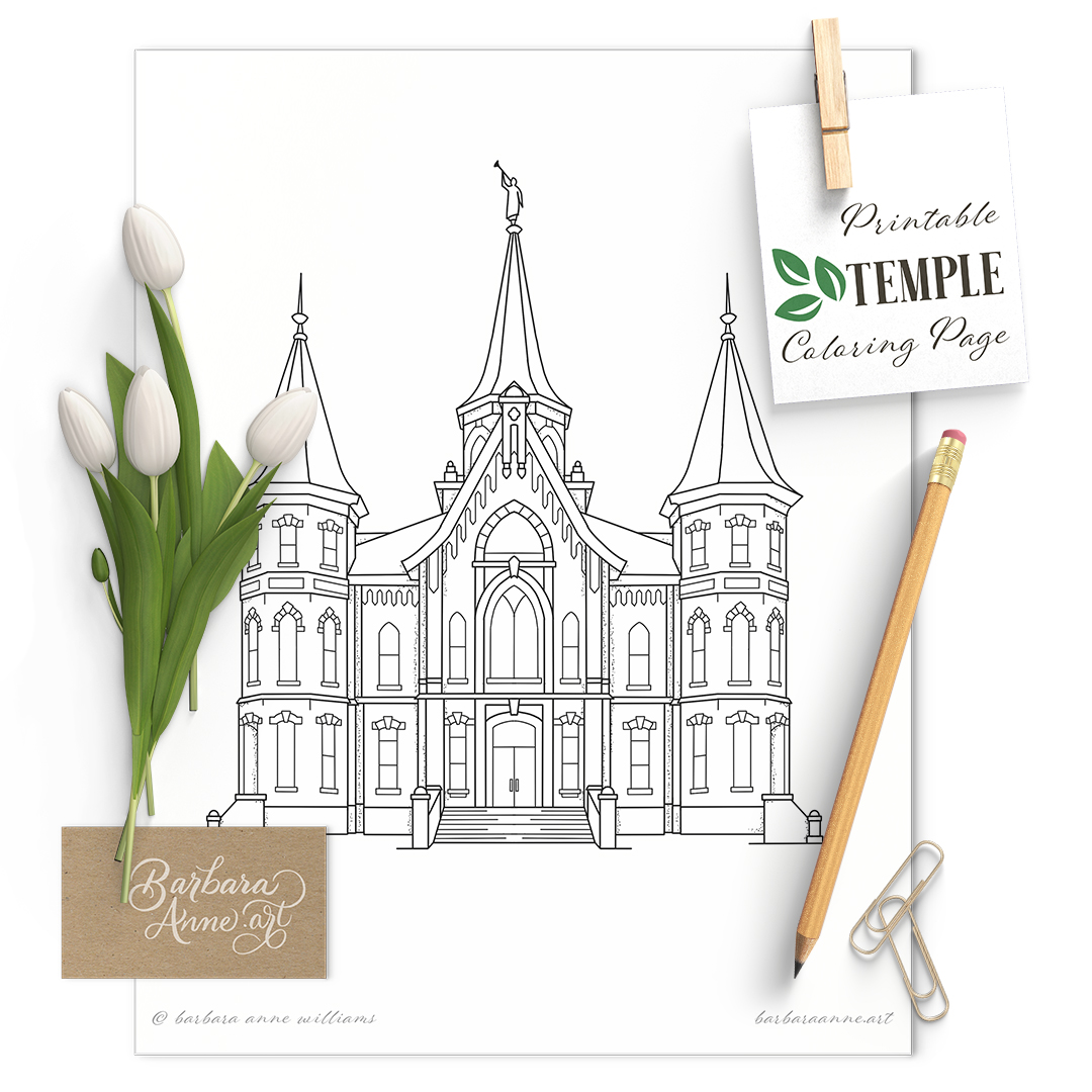 Provo city center temple printable coloring page