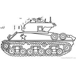 Tank connect the dots worksheets printable for kids