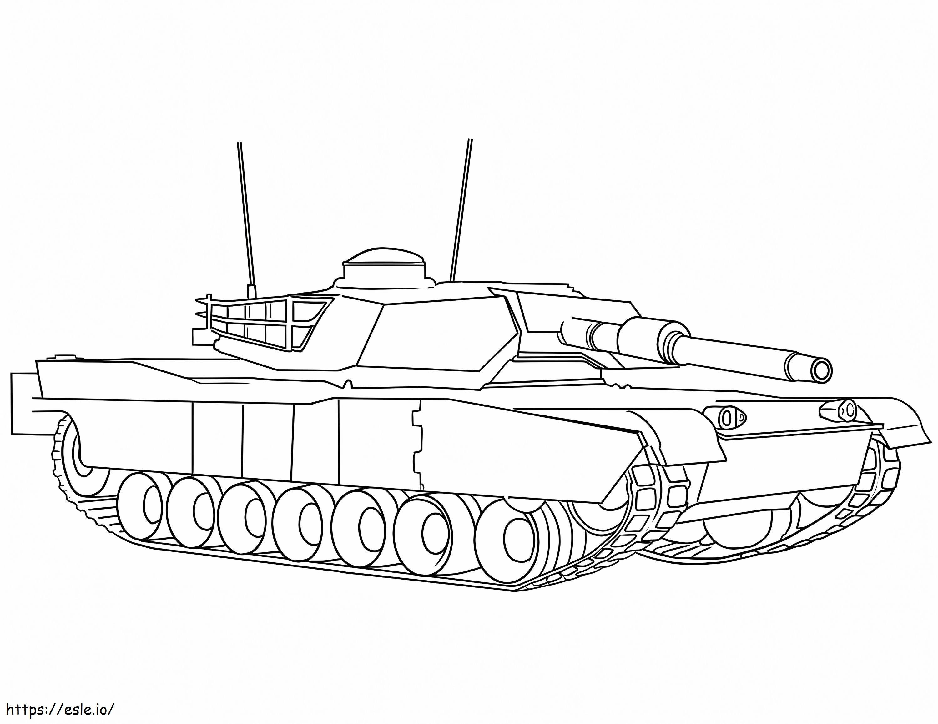 Cool tank coloring page