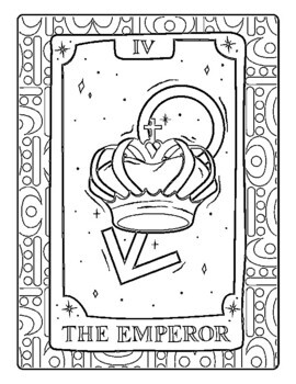 Tarot cards coloring pages by qetsy tpt