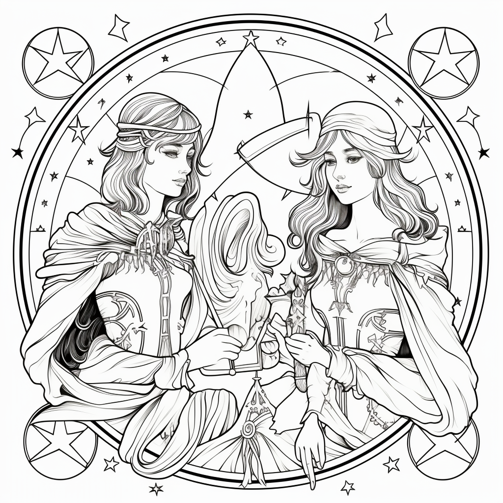 Tarot coloring pages