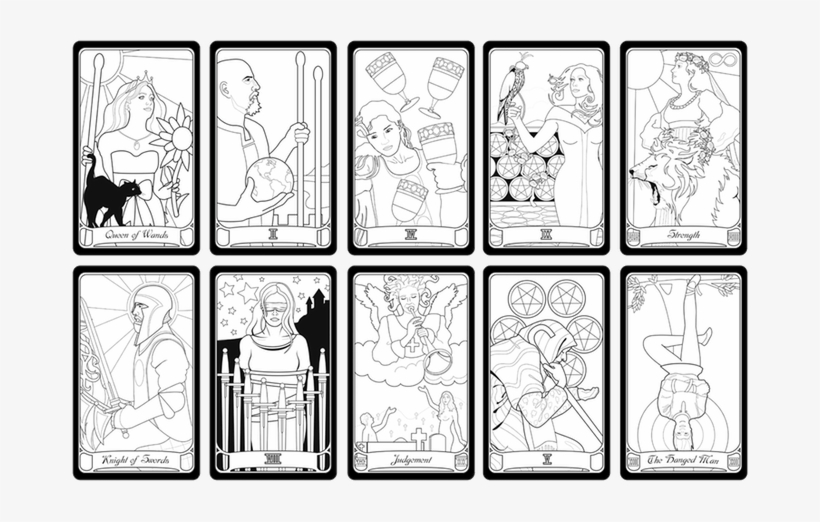 Tarot drawing printable jpg transparent