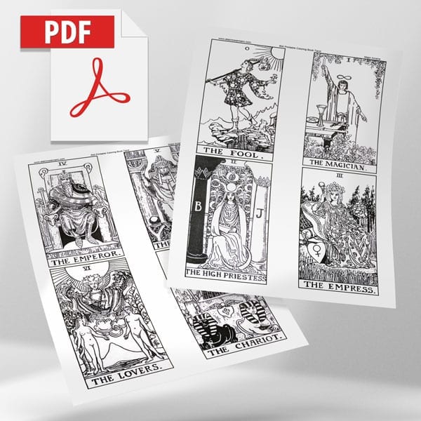 Rider waite print your own coloring pages x cards