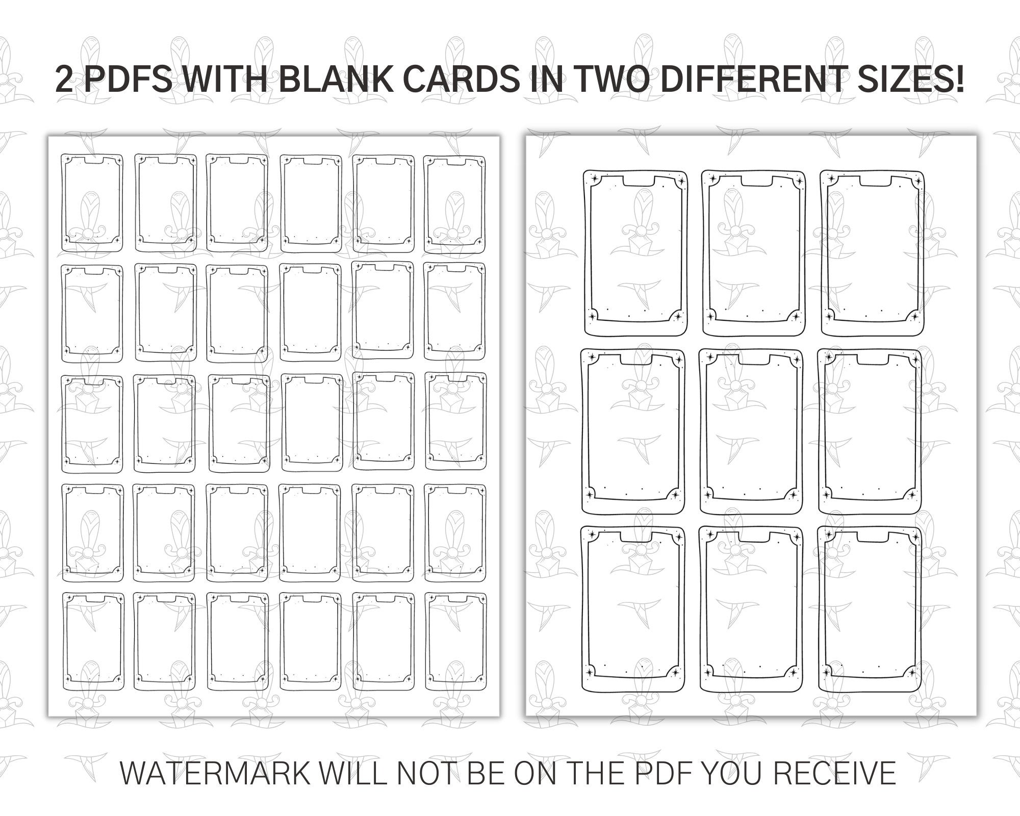 Printable tarot card stickers â word witchery designs