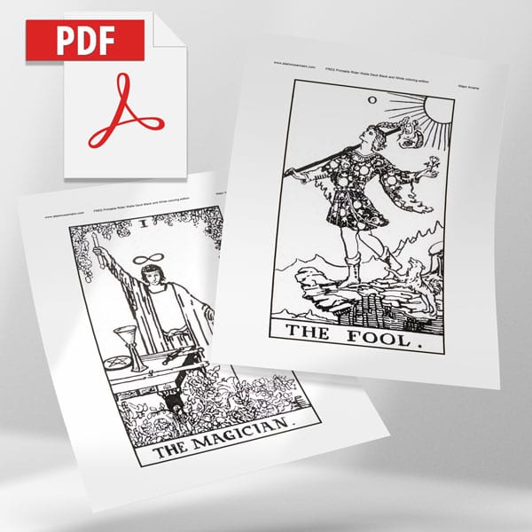 Rider waite print your own coloring pages x cards