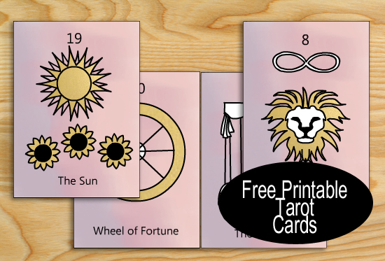 Free printable tarot cards