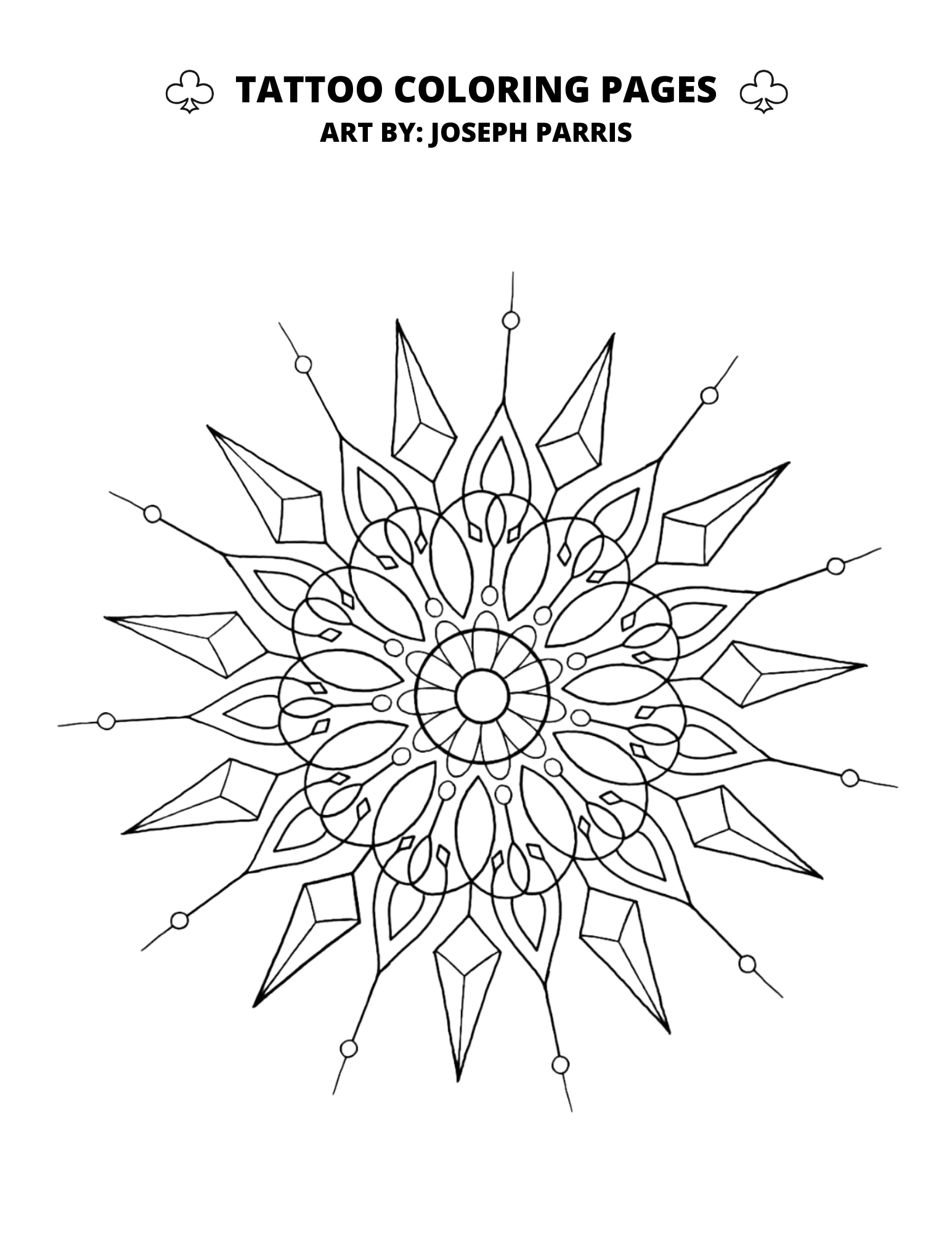 Tattoo coloring pages â club tattoo