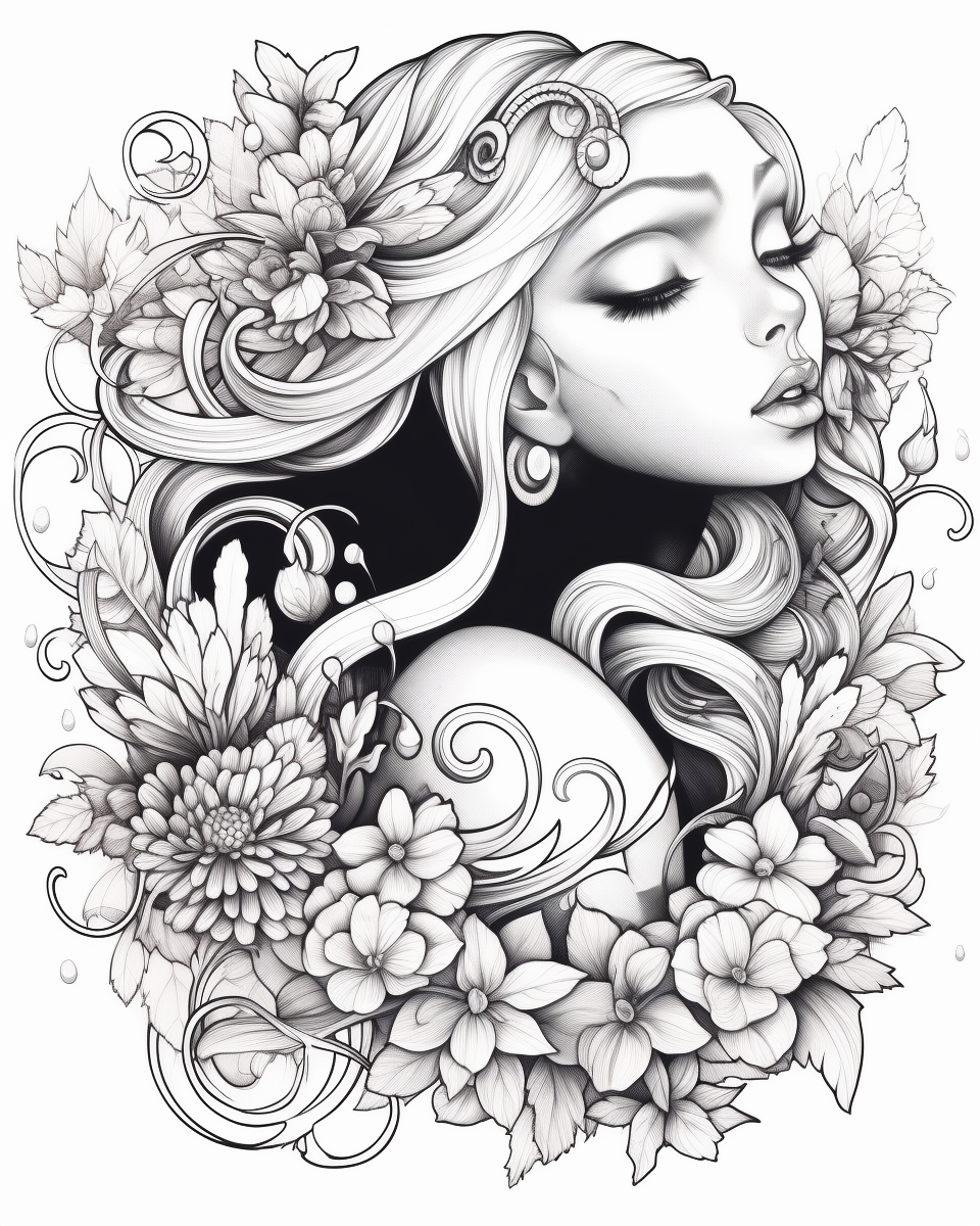 Tattoo coloring pages for adults