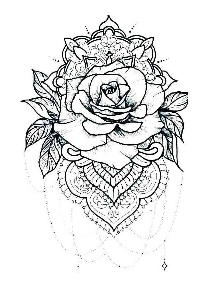 Tattoo coloring pages for adults