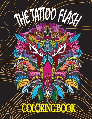 The tattoo flash coloring book adult relaxation tattoo coloring pages book for adult men women