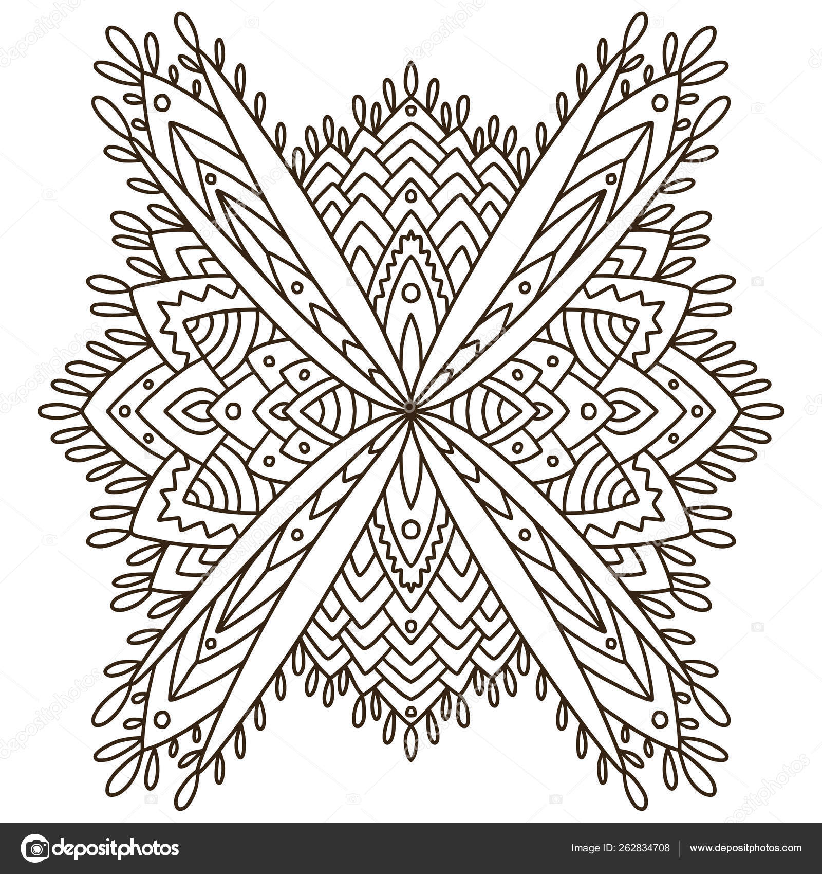 Ornamental mandala tattoo art design carpet ornament pattern vector for adult coloring page interior mandala print stock vector by m