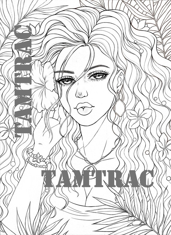 Coloring page a printable adult tattoo colouring pages book instant digital download illustration pdf