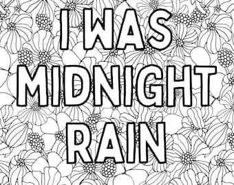 Taylor swift midnights colouring pages