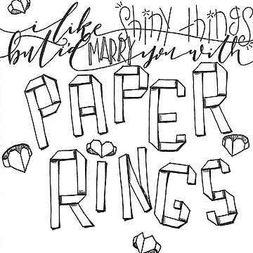 Taylor swift paper rings lyric art board print for sale by sizzyyyyy