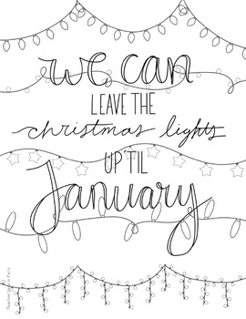 Taylor swift christmas lyrics coloring pages by teacher sara in paris