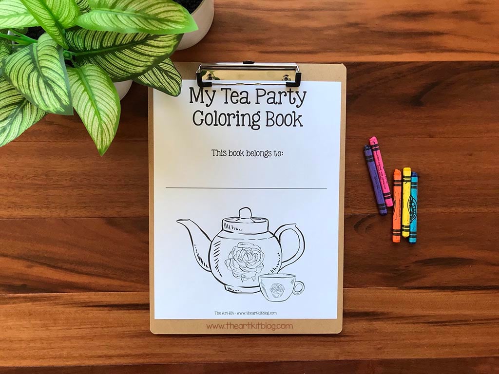 Tea party coloring pages â free printables â the art kit