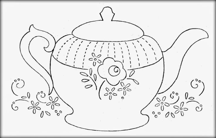 Teapot coloring page printable