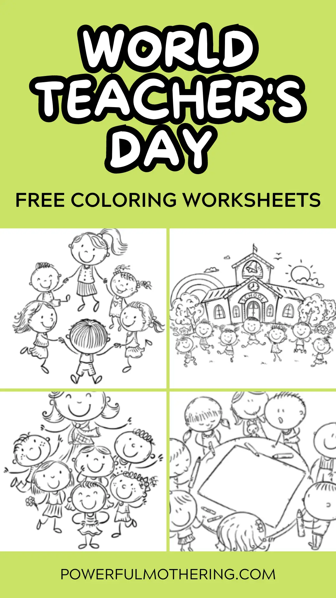 World teachers day coloring worksheets