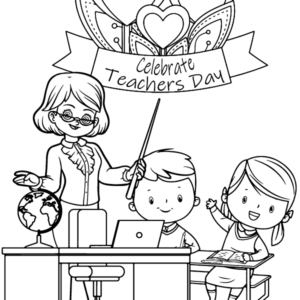 Teachers day coloring pages printable for free download
