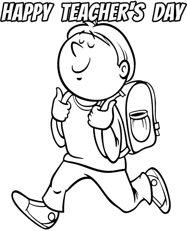 Happy teachers day coloring page