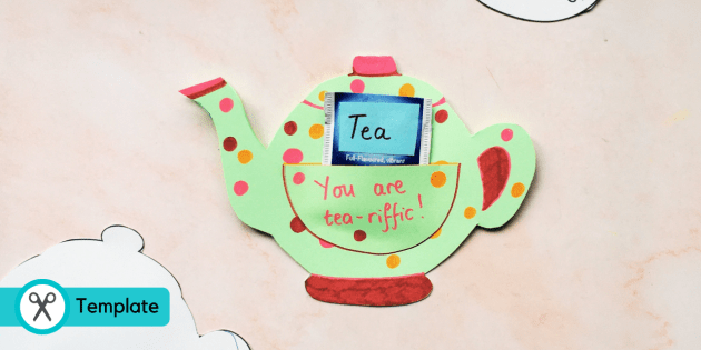 Mothers day teapot card teacher