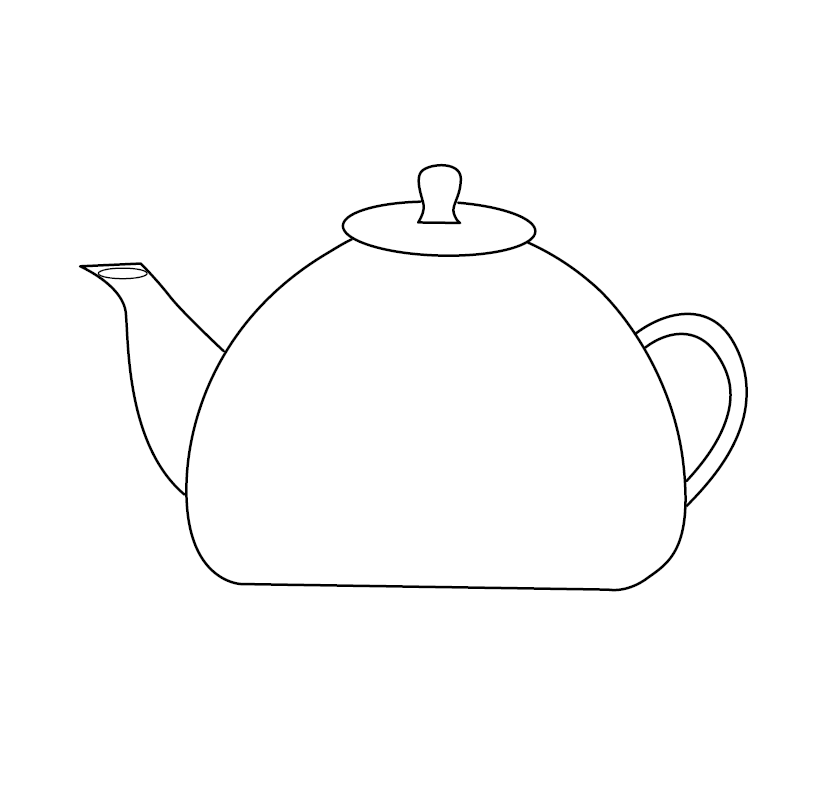 Tea kettle colouring picture free colouring book for children â monkey pen store