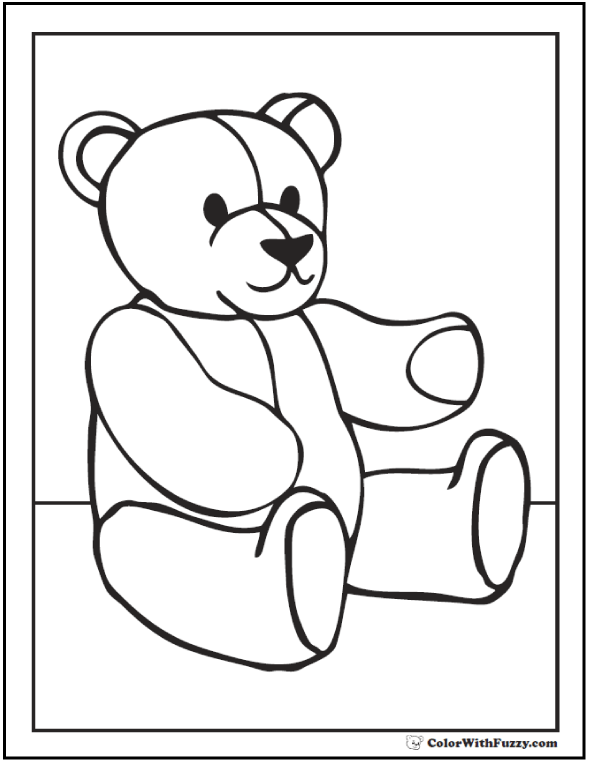 Teddy bear coloring pages for fun