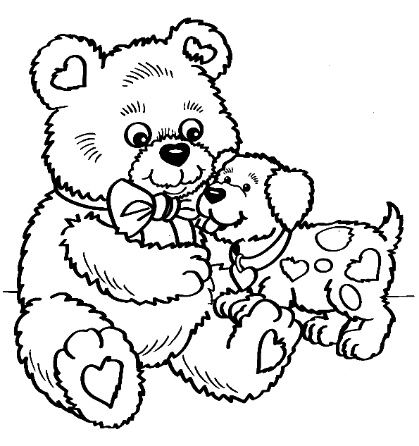 Teddy bear coloring pages printable for free download