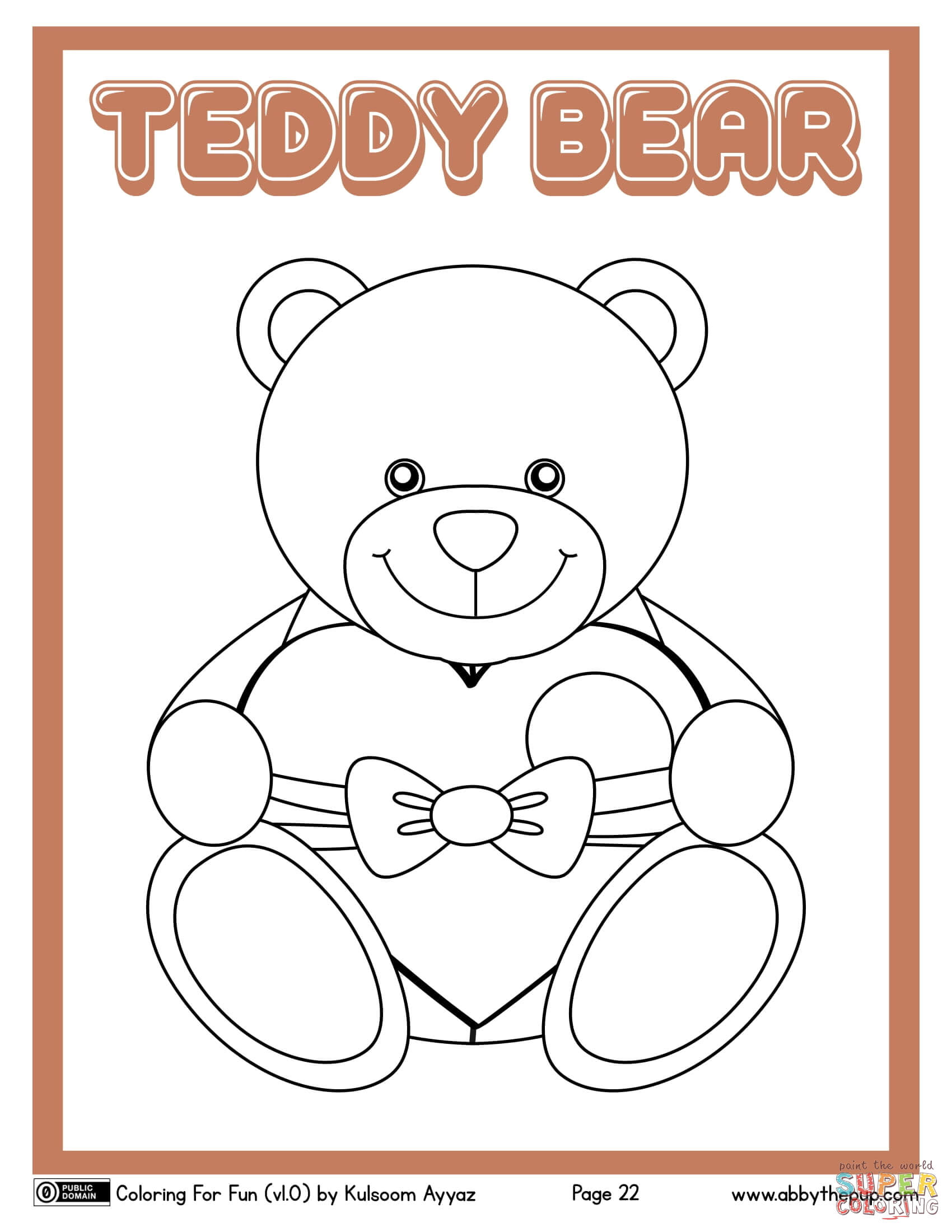 Teddy bear coloring page free printable coloring pages